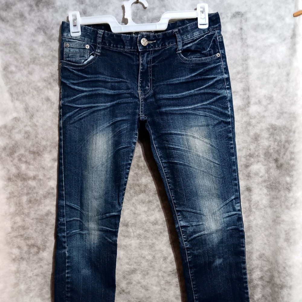 Born Jeans Energy Denim Wmns 30 deep whiskers scuffing lo-rise 8"